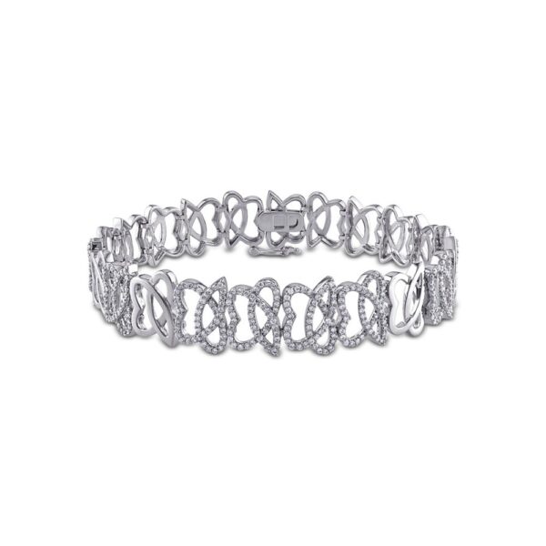 X Diamond Bracelet In 14k